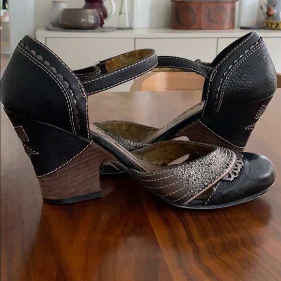 Bobbi Blu Shoes - Bobbi Blu black leather heels with ankle straps